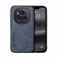 Custodia per telefono posteriore in pelle magnetica per Honor Magic6 Pro Skin Feel (blu)