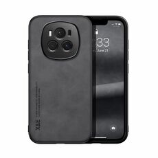 Custodia per telefono posteriore in pelle magnetica per Honor Magic6 Skin Feel (grigio scuro)