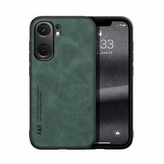 Custodia per telefono con retro in pelle magnetica Skin Feel per vivo iQOO Neo9 (verde)