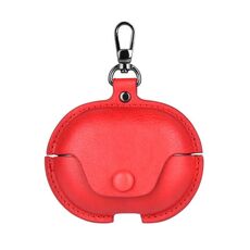Custodia protettiva per auricolari in pelle Huawei FreeClip Business con gancio (rosso)