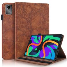 Custodia per tablet in pelle con vibrazione orizzontale serie Life Tree per Lenovo Tab M11 / Xiaoxin Pad 11 2024 (marrone)