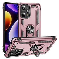 Per Xiaomi Poco F5 5G / Redmi Note 12 Turbo 5G Custodia in TPU antiurto + PC con supporto (oro rosa)