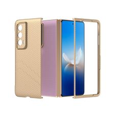 Custodia per telefono antiurto con vernice diamantata texture smerigliata per PC Honor Magic Vs2 (Oro)