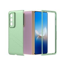 Custodia per telefono antiurto con vernice diamantata texture smerigliata per PC Honor Magic Vs2 (verde chiaro)