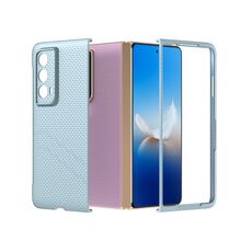 Custodia per telefono antiurto con vernice diamantata texture smerigliata per PC Honor Magic Vs2 (blu ghiaccio)
