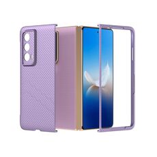 Custodia per telefono antiurto con vernice diamantata texture smerigliata per PC Honor Magic Vs2 (viola)
