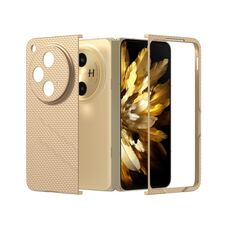 Per OPPO Find N3 PC Custodia per telefono antiurto con vernice diamantata con texture smerigliata (Oro)