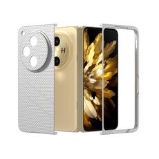 Per OPPO Find N3 PC Custodia per telefono antiurto con vernice diamantata con texture smerigliata (Argento)