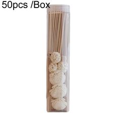 50 pz/scatola 3mm x 25cm Rattan Aromaterapia Bastone Floreale Acqua Diffusore Hotel Deodorante Diffusore Bastone (Colore del Legno)