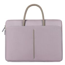 Borsa per laptop in tessuto Oxford da 15 -15,6 pollici Valigetta da donna per uomo con manico in PU (rosa loto)