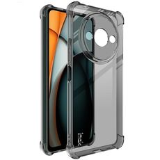Per Xiaomi Redmi A3 4G imak custodia per telefono in TPU antiurto con airbag (nero trasparente)