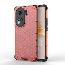Per OPPO Reno11 Custodia per telefono antiurto a nido d'ape globale (rossa)