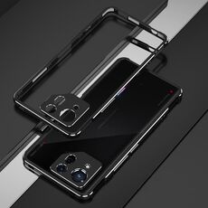 Per ASUS ROG Phone 8 Protezione per lenti + Custodia per telefono con struttura in metallo (Nero)
