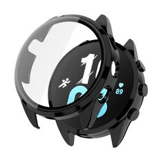 Per Garmin Forerunner 165 PC + custodia protettiva per orologio integrata con pellicola temperata (nera)