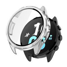 Per Garmin Forerunner 165 PC + custodia protettiva per orologio integrata con pellicola temperata (trasparente)