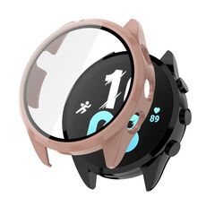 Per Garmin Forerunner 165 PC + custodia protettiva per orologio integrata con pellicola temperata (rosa)