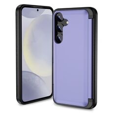 Custodia per telefono con supporto a vibrazione 3 in 1 per Samsung Galaxy S24 5G (viola chiaro)
