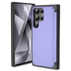 Custodia per telefono con supporto a vibrazione 3 in 1 per Samsung Galaxy S24 Ultra 5G (viola chiaro)