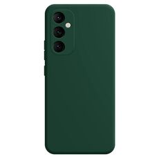 Per Samsung Galaxy S24 5G Custodia per telefono in silicone liquido imitazione (verde scuro)
