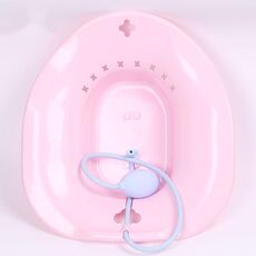 Vasche da bagno Sitz senza squat Donne incinte Bidet dopo chirurgia anale Lavabo per la cura, Stile: Con Flusher Pink
