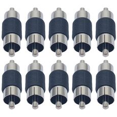 Adattatore audio per monitoraggio maschio diretto RCA Lotus Head da 10 pezzi (maschio a maschio)