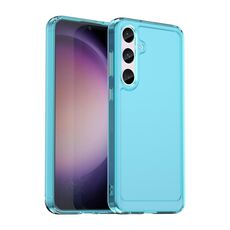 Per Samsung Galaxy S24+ 5G Custodia per telefono TPU serie Candy (blu trasparente)