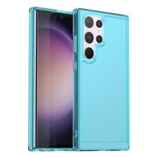 Custodia per telefono TPU serie Candy per Samsung Galaxy S24 Ultra 5G (blu trasparente)