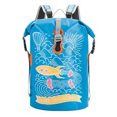 Zaino sportivo da viaggio con zaino impermeabile per surf e rafting di grande capacità da 30 litri, dimensioni: Blue-Sky Rocket