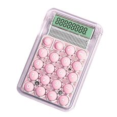 Piccola calcolatrice silenziosa e semplice, mini strumento per l'esame dell'ufficio degli studenti del dormitorio delle caramelle (rosa)