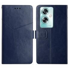 Per OPPO Reno11 F 5G/F25 Pro 5G Custodia per cellulare in pelle con motivo a Y (blu)