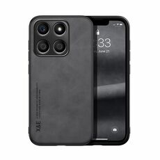 Custodia per telefono posteriore in pelle magnetica Skin Feel per Honor X8b (grigio scuro)