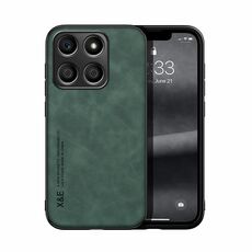 Custodia per telefono posteriore in pelle magnetica Skin Feel per Honor X8b (verde)