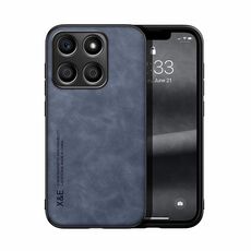 Custodia per telefono posteriore in pelle magnetica per Honor X8b Skin Feel (blu)