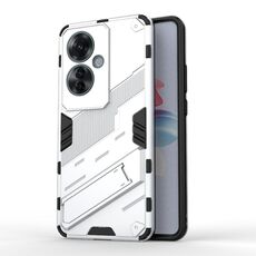 Per OPPO Reno11 F 5G Global Punk Armor 2 in 1 PC + custodia per telefono in TPU con supporto (bianco)
