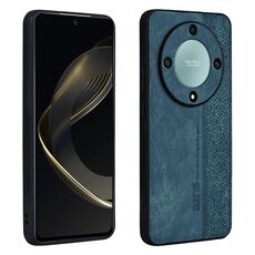 Custodia per telefono con sensazione di pelle in rilievo 3D per Honor X9b AZNS (verde scuro)