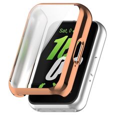Per Samsung Galaxy Fit 3 Custodia protettiva per orologio elettrolitico in TPU a copertura totale (oro rosa)
