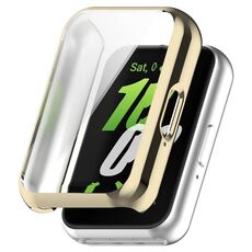 Custodia protettiva per orologio elettrolitico in TPU a copertura totale per Samsung Galaxy Fit 3 (oro chiaro)