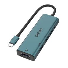 Onten UC126 Docking station HUB multifunzione 5 in 1 da USB-C/Tipo-C a doppio HDM I+ USB2.0 + PD3.0