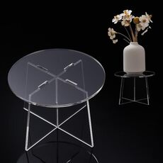 Mini supporto per vaso da fiori per piante da tavolo rotondo acrilico