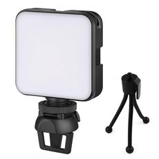 Lampada tascabile per fotografia con luce di riempimento dal vivo per videoconferenze W64 64 LED, specifiche: clip + set treppiede
