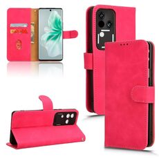 Per vivo S18 Skin Feel custodia magnetica in pelle con vibrazione (rosa rossa)
