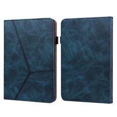 Custodia per tablet in pelle a righe goffrate per Amazon Kindle Paperwhite 5 2021 (blu)