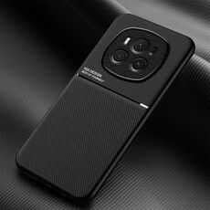Per Honor Magic6 Classic Tilt Strip Grain Magnetico Antiurto PC + Custodia per telefono in TPU (Nero)
