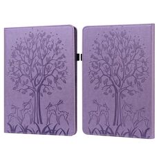 Custodia per tablet in pelle goffrata albero e cervo per Amazon Kindle Paperwhite 5 2021 (viola)