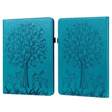 Custodia per tablet in pelle goffrata albero e cervo per Amazon Kindle Paperwhite 5 2021 (blu)