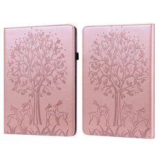 Custodia per tablet in pelle goffrata albero e cervo per Amazon Kindle Paperwhite 5 2021 (rosa)