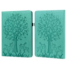 Custodia per tablet in pelle goffrata albero e cervo per Amazon Kindle Paperwhite 5 2021 (verde)