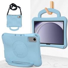 Per Samsung Galaxy Tab A9+ 10.95 2023 Custodia per tablet antiurto in EVA a forma di calcio (azzurro)