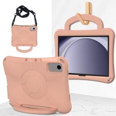Per Samsung Galaxy Tab A9+ 10.95 2023 Custodia per tablet antiurto in EVA a forma di calcio (rosa chiaro)