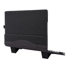 Custodia protettiva anticaduta per laptop in pelle da 15,6 pollici per Samsung Galaxy Book 3 360 con supporto (nero)